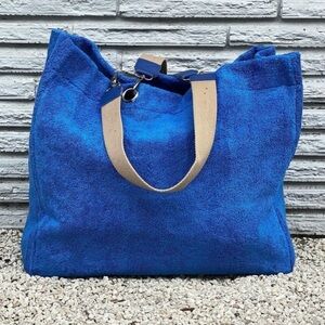 2 COLORS LEFT! Large Beach Tote by Scents&Feel Terry cloth/plastic lined inside